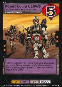 Desert Cobra CLAWS, Combat Weapons Specialist - Armored Strike