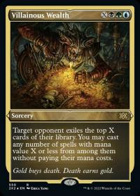 Villainous Wealth (550) (Etched Foil) - Double Masters 2022 (Collector Cards)