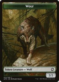 Wolf // Boo Double-sided Token - Adventures in the Forgotten Realms