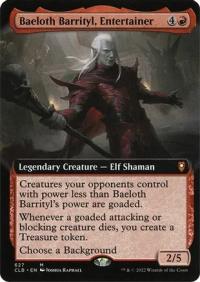 Baeloth Barrityl, Entertainer (627) (Extended Art) - Commander Legends: Battle for Baldur's Gate (Collector Cards)