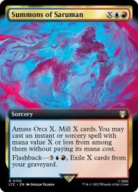 Summons of Saruman (0150) (Extended Art) - Commander: Tales of Middle-earth (Collector Cards)