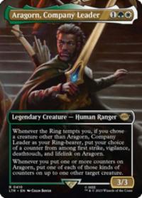 Aragorn, Company Leader (0410) (Borderless) - The Lord of the Rings: Tales of Middle-earth (Collector Cards)