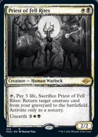 Priest of Fell Rites (372) (Showcase Sketch) - Modern Horizons 2 (Variants)