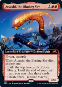 Atsushi, the Blazing Sky (463) (Extended Art) - Kamigawa: Neon Dynasty (Collector Cards)