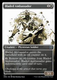 Bladed Ambassador (417) (Step and Compleat Foil) - Phyrexia: All Will Be One (Collector Cards)
