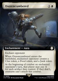 Overencumbered (0895) (Extended Art) (Surge Foil) - Magic: The Gathering - Fallout (Collector Cards)