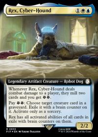 Rex, Cyber-Hound (0955) (Extended Art) (Surge Foil) - Magic: The Gathering - Fallout (Collector Cards)
