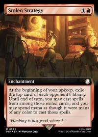 Stolen Strategy (0995) (Extended Art) (Surge Foil) - Magic: The Gathering - Fallout (Collector Cards)