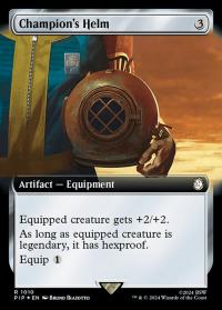Champion's Helm (1010) (Extended Art) (Surge Foil) - Magic: The Gathering - Fallout (Collector Cards)