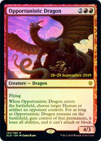 Opportunistic Dragon (ELD prerelease) - Set Release Cards