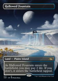 Hallowed Fountain (Borderless) (277) - Unfinity (Collector Cards)