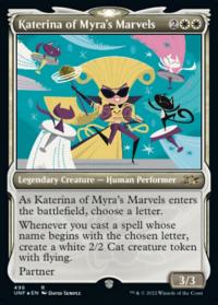 Katerina of Myra's Marvels (Showcase) (Galaxy Foil) (496) - Unfinity (Collector Cards)