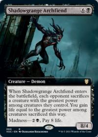Shadowgrange Archfiend (Extended Art) - Commander: Crimson Vow (Collector Cards)