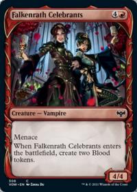 Falkenrath Celebrants (Showcase) - Innistrad: Crimson Vow (Collector Cards)