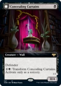 Concealing Curtains (Extended Art) - Innistrad: Crimson Vow (Collector Cards)