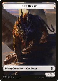 Cat Beast // Copy Double-sided Token - Zendikar Rising