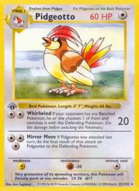 Pidgeotto (22) (Shadowless) - Base Set 1 Unl. Shadowless