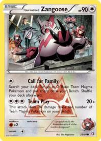 Team Magma's Zangoose (22) - Double Crisis