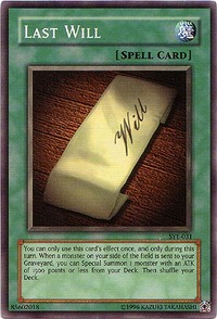 Last Will - Starter Deck Yu-Gi-Oh Evolution